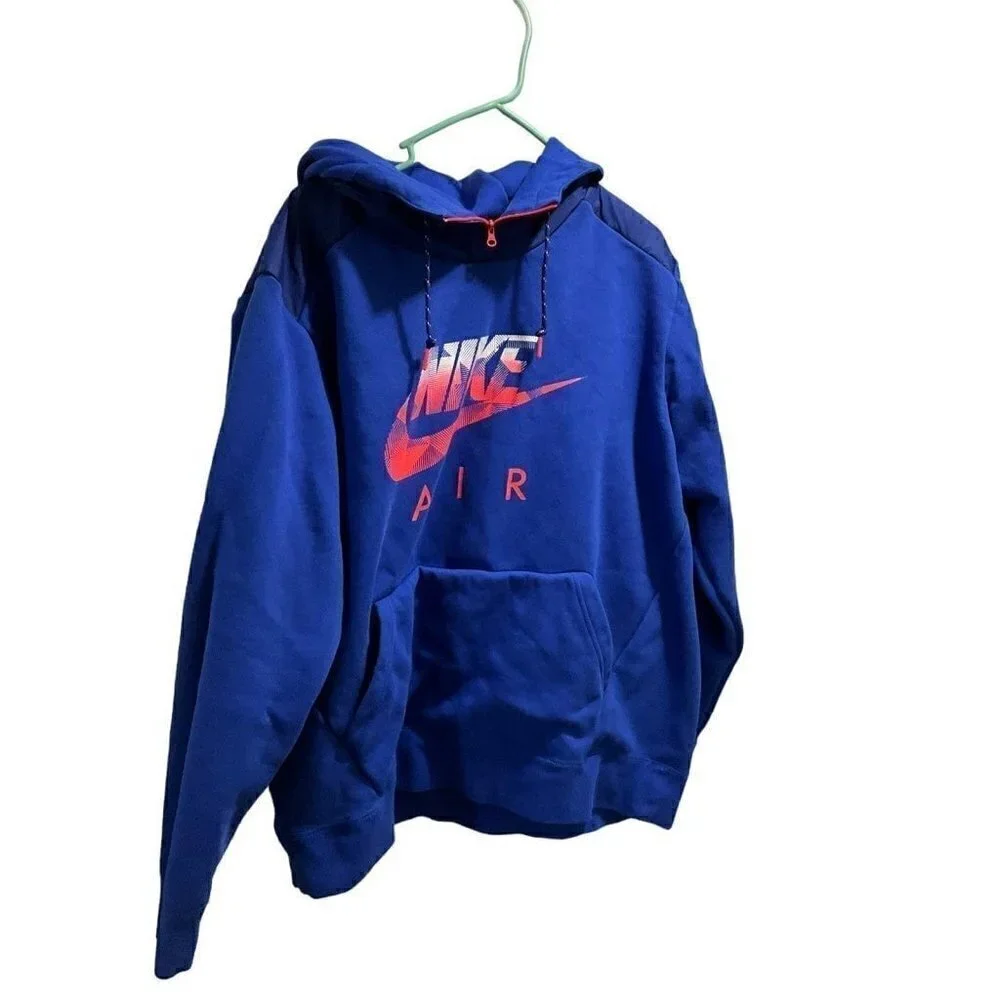 Nike‎ Air Fleece Men’s Pullover Hoodie Size 2XL Blue